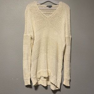 Vince Long Cream Knit Sweater